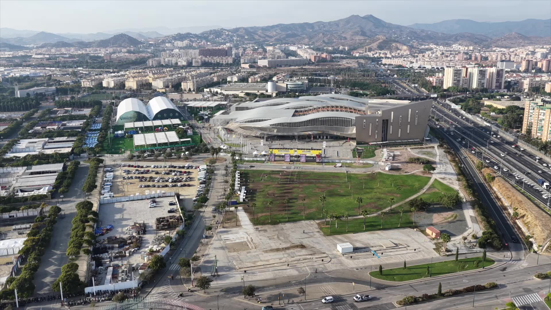 Vista aérea del Palacio de Ferias y Congresos de Málaga